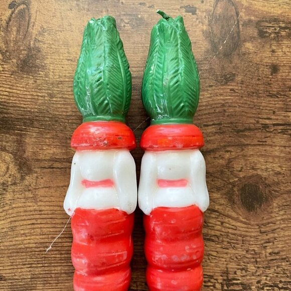 Vintage Kitsch Easter Bunny & Carrot Candle 2 Rabbit 10" Tapers Holiday Decor - Picture 8 of 10